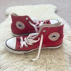 Converse Red High-Top Sneakers